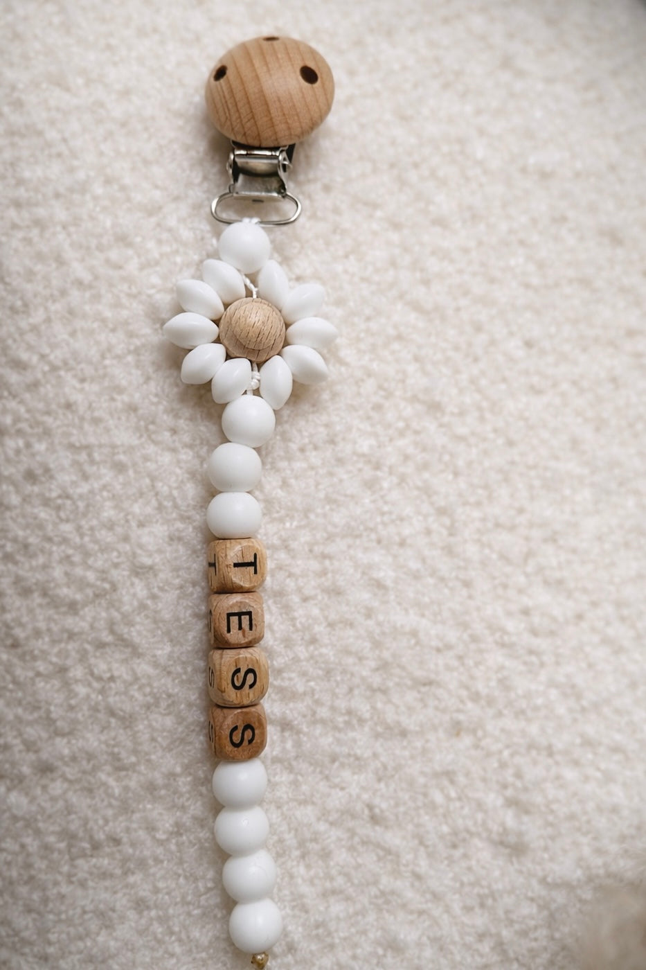 Attache tétine WHITE WOOD