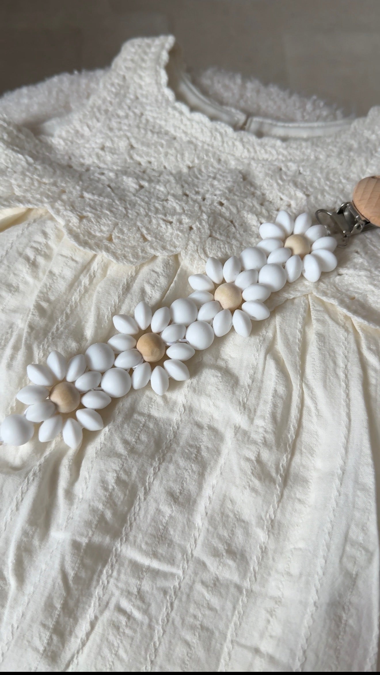 Attache tétine DOUCEUR White